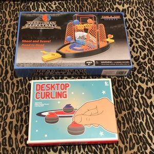 Desktop NWT BUNDLE(2) basketball & curling toy set